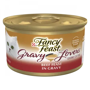 Purina Fancy Feast Gravy Lovers Beef Feast Gourmet Cat Food in Wet Cat Food Gravy