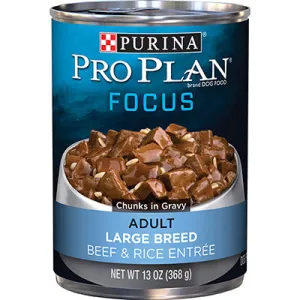 Purina Pro Plan Large Breed Adult Beef & Rice Entre Canned Dog Food