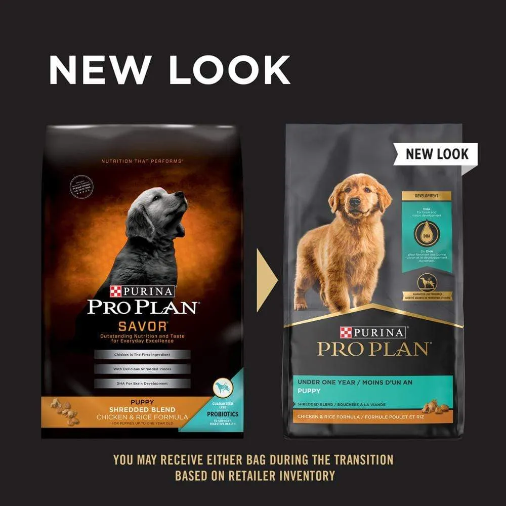 Purina Pro Plan Puppy Shredded Blend Chicken & Rice Formula Dry Dog Food