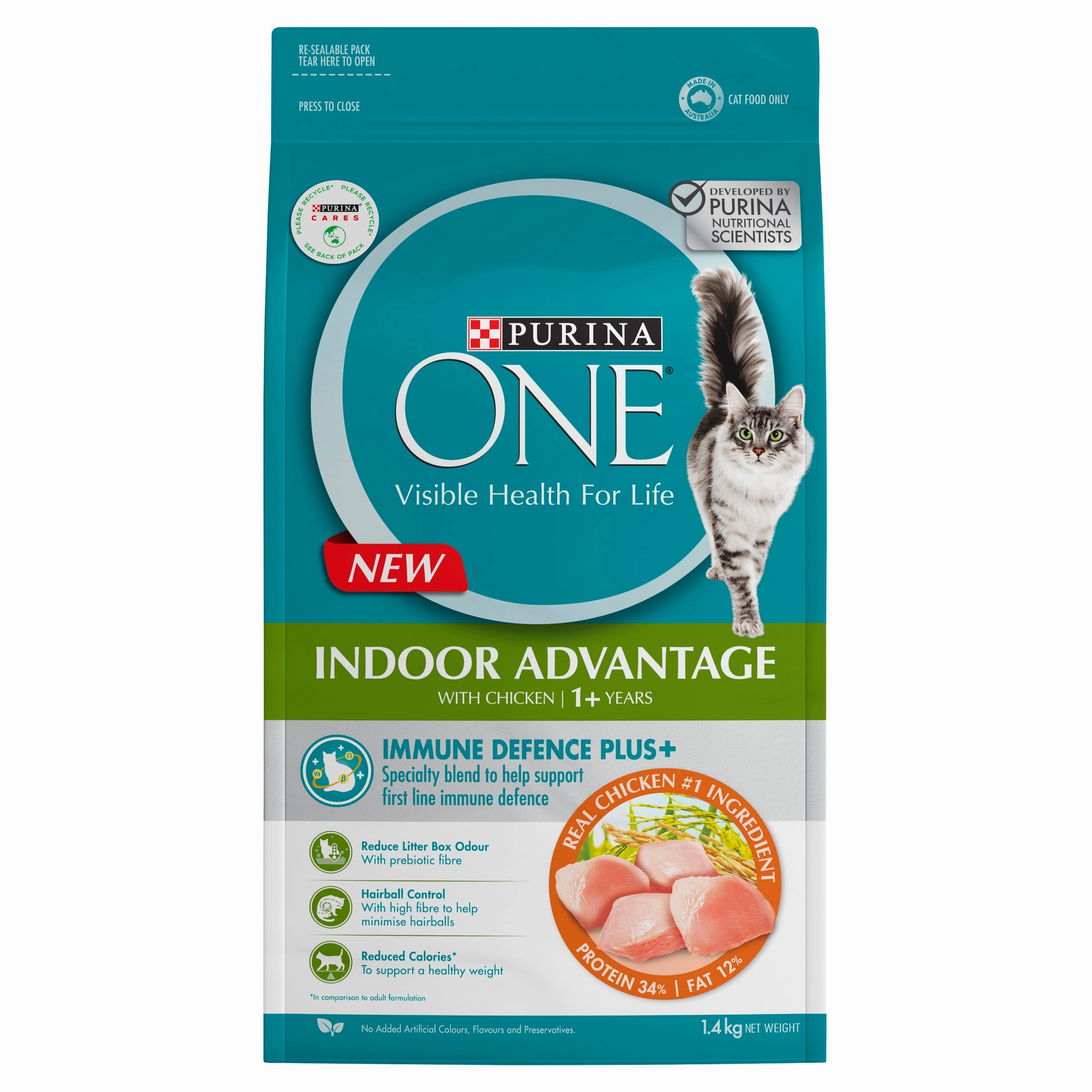 PURINA ONE - Adult Indoor Advantage Dry Cat Food (1.4kg)
