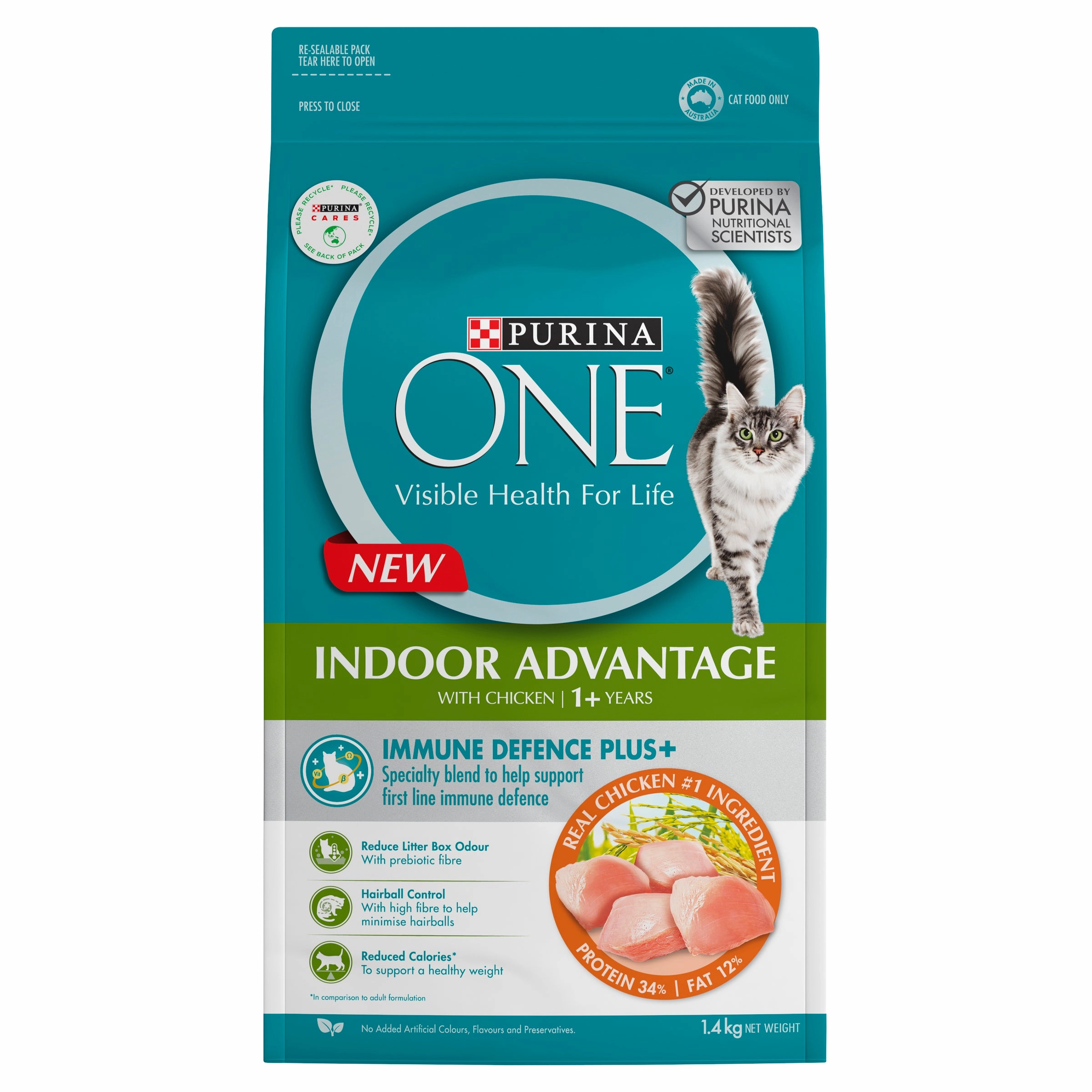 PURINA ONE - Adult Indoor Advantage Dry Cat Food (2.8kg)