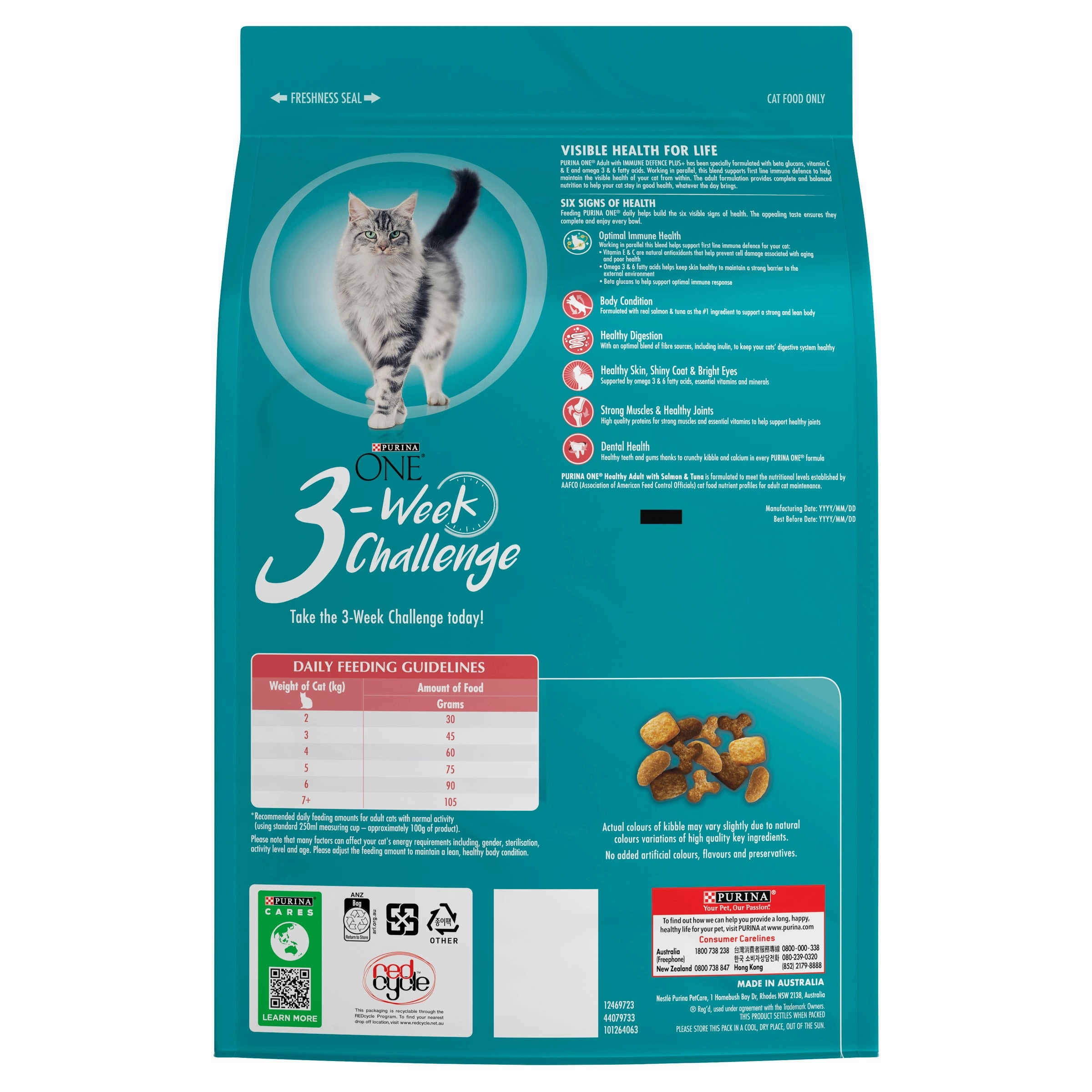 PURINA ONE - Adult Salmon & Tuna Cat Dry Food (3kg)