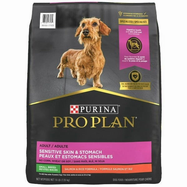 Purina Pro Plan Adult Small Breed Sensitive Skin & Stomach Salmon & Rice Dry Dog Food