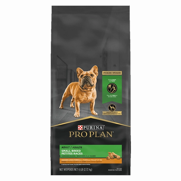 Purina Pro Plan Adult Small Breed Shredded Blend Chicken & Rice Formula Dry Dog Food, 6lb