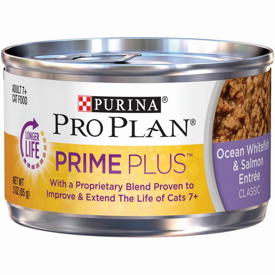 Purina Pro Plan Prime Plus 7  Ocean Whitefish & Salmon Entree Classic Canned Cat Food