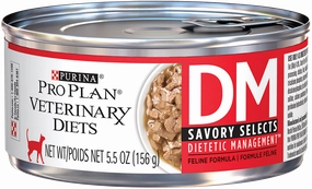Purina Pro Plan Veterinary Diets DM Dietetic Management Savory Selects Wet Cat Food