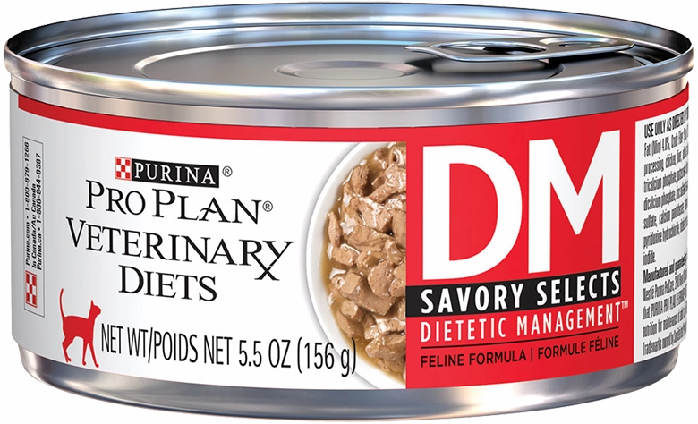 Purina Pro Plan Veterinary Diets DM Dietetic Management Savory Selects Wet Cat Food