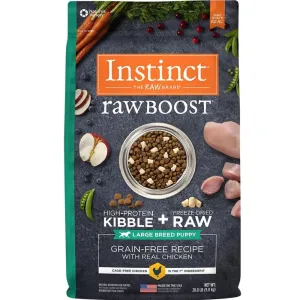 Raw Boost Large Breed Puppy Grain Free Kibble   Raw Dog Dry Food - Chicken