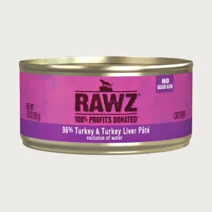 RAWZ 96% Turkey & Turkey Liver Pt Wet Food for Cats