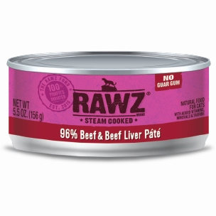 RAWZ 96% Beef and Liver Pate Wet Cat Food