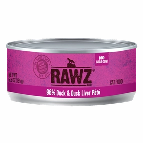 RAWZ 96% Duck & Duck Liver Pate Wet Cat Food