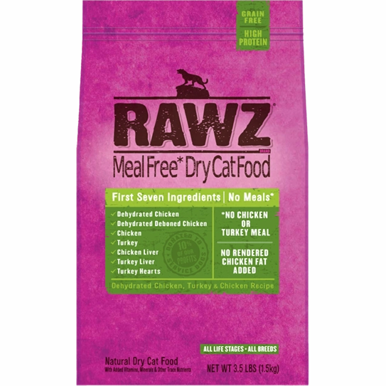 RAWZ Meal Free Dehydrated Chicken and Turkey Dry Cat Food