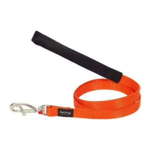 Red Dingo Dog Fixed Plain Lead Orange (15mm x 1.2m)