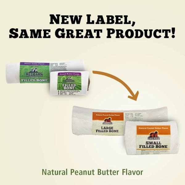 RedBarn Natural Filled Bone; Peanut Butter