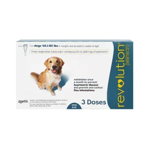 Revolution Spot-On for Dogs 40.1-85lb Teal 3pcs