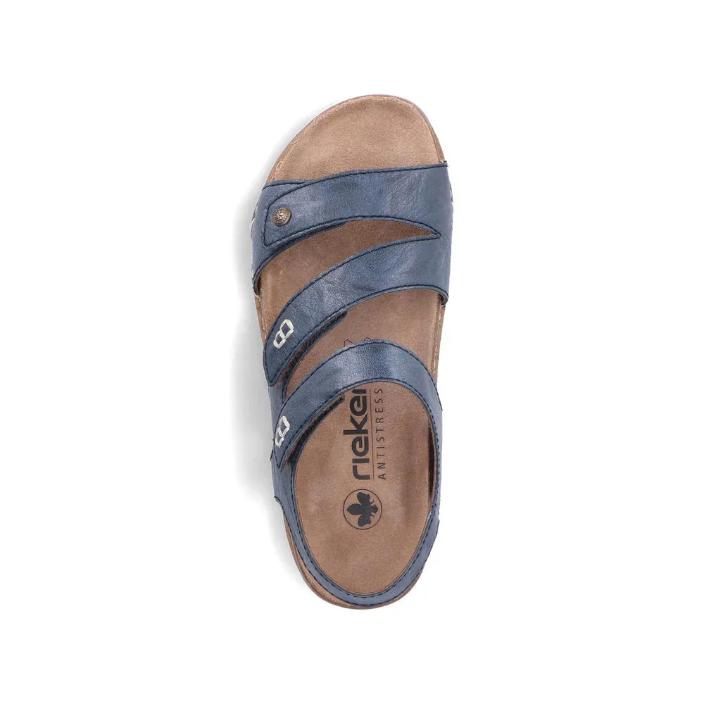 Rieker Shoes 61402-12 Blue Velcro