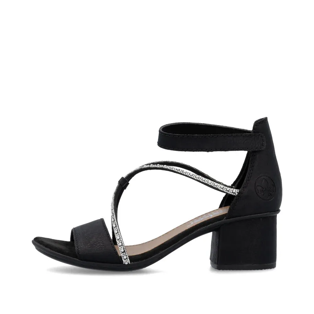 Rieker Shoes 64654-00 Dress Ankle Strap Black