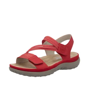 Rieker Shoes 64870-33 Velcro Z-Strap Red