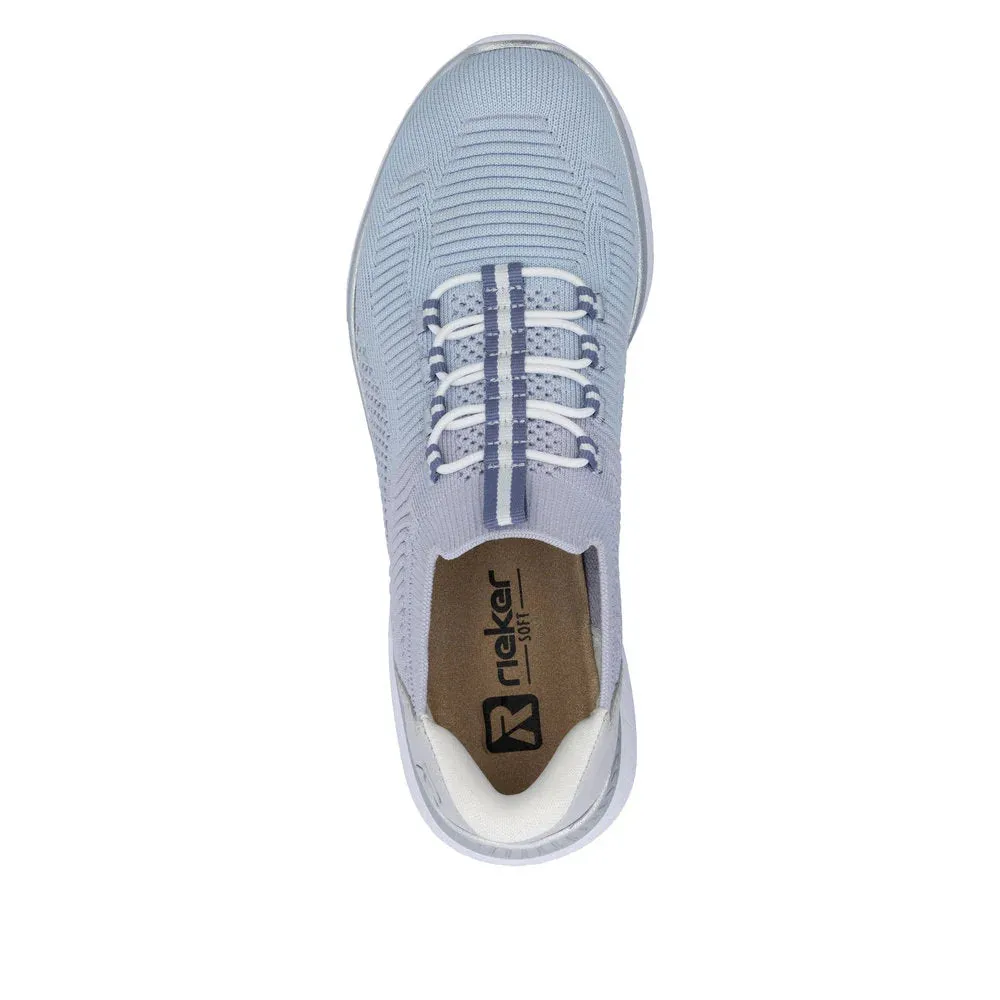 Rieker Shoes M5066-30 Aqua/Lilac Multi Ready 2 Go Knit