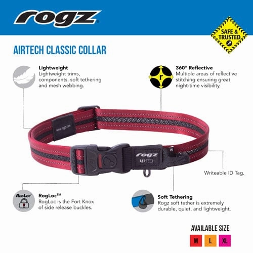 Rogz Airtech Classic Dog Collar