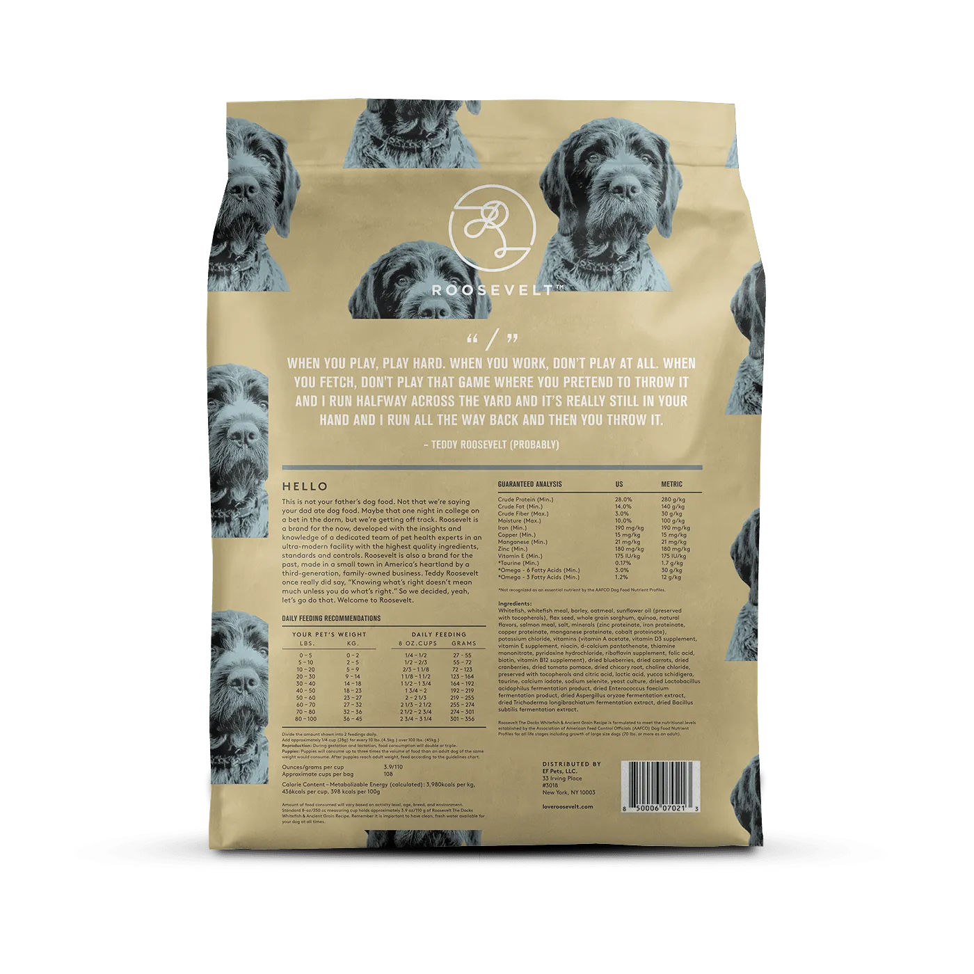 Roosevelt The Docks Whitefish & Ancient Grain Recipe Dry Dog Food