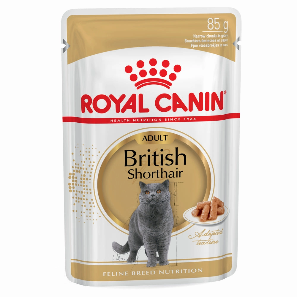 Royal Canin - British Shorthair Breed Gravy Adult Cat Wet Food (85g x 12pk)