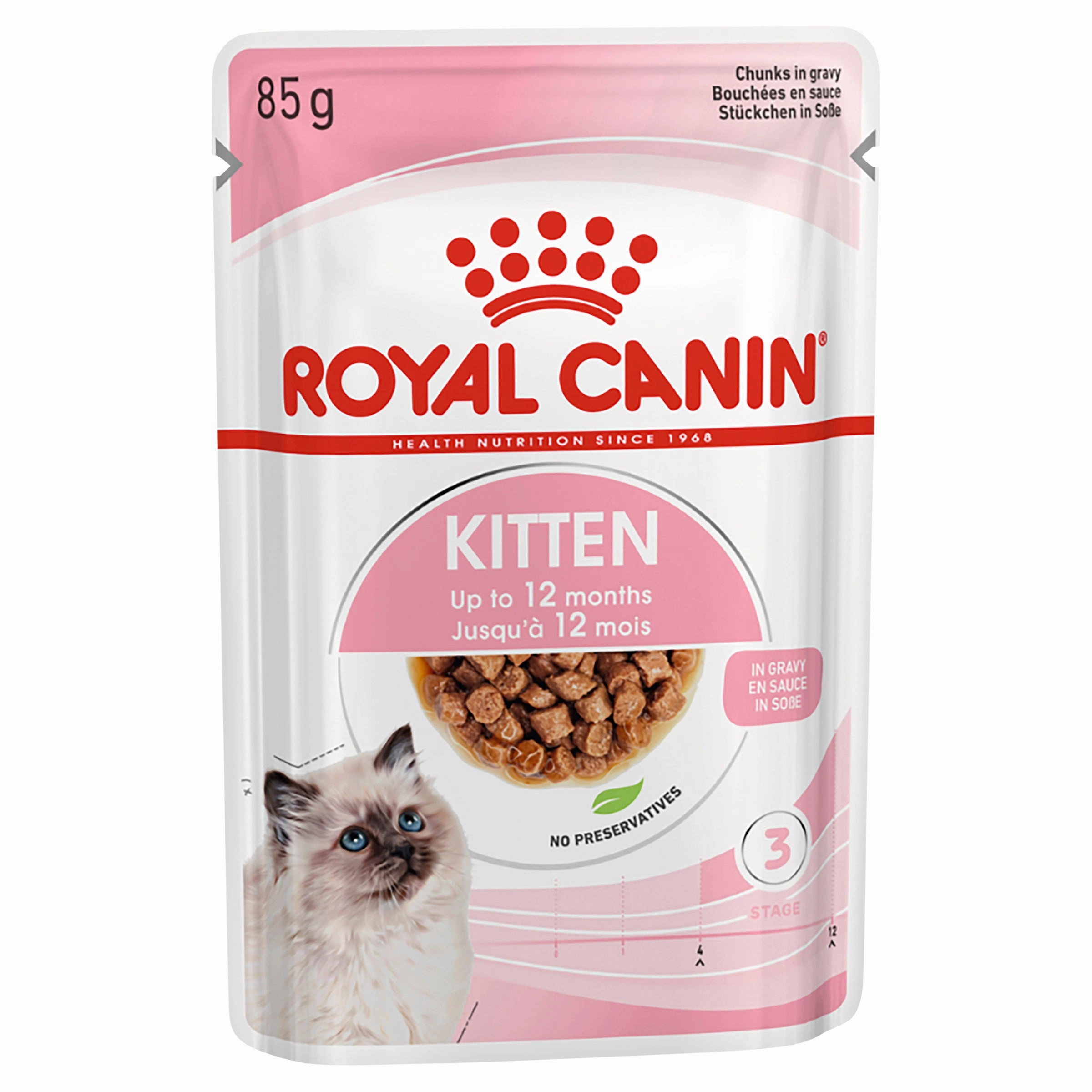 Royal Canin - Kitten in Gravy Cat Wet Food (85g x 12pk)
