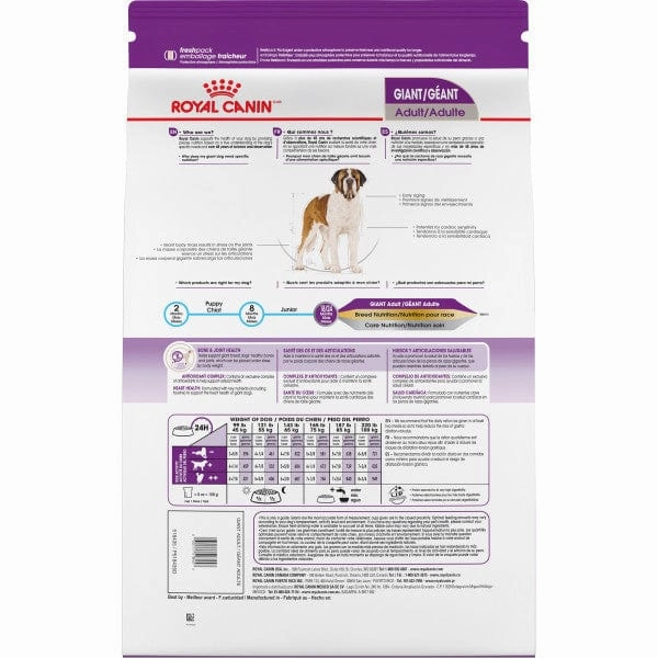 Royal Canin Giant Adult Dry Dog Food, 30lb