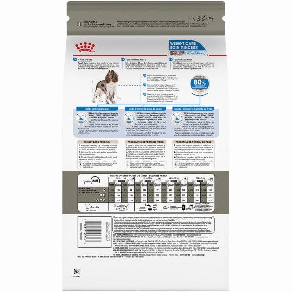 Royal Canin Medium Adult Weight Care Dry Dog Food, 30lb
