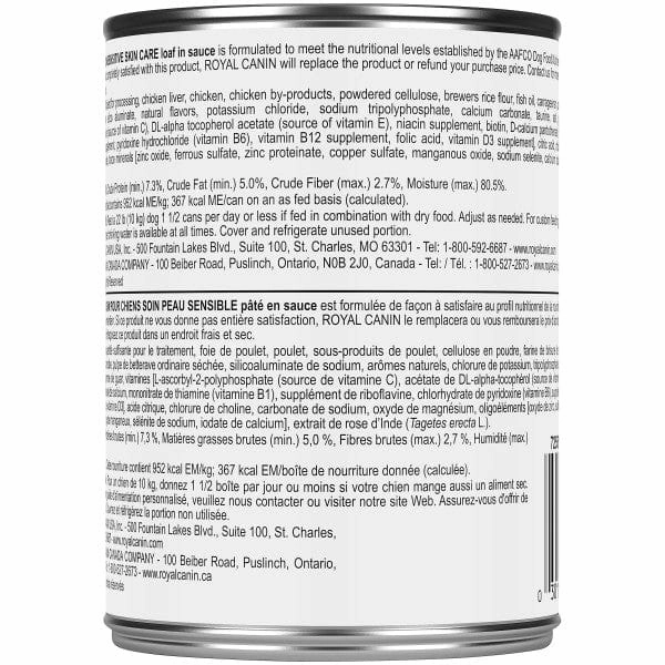 Royal Canin Sensitive Skin Care Loaf in Sauce Canned Dog Food, 385g