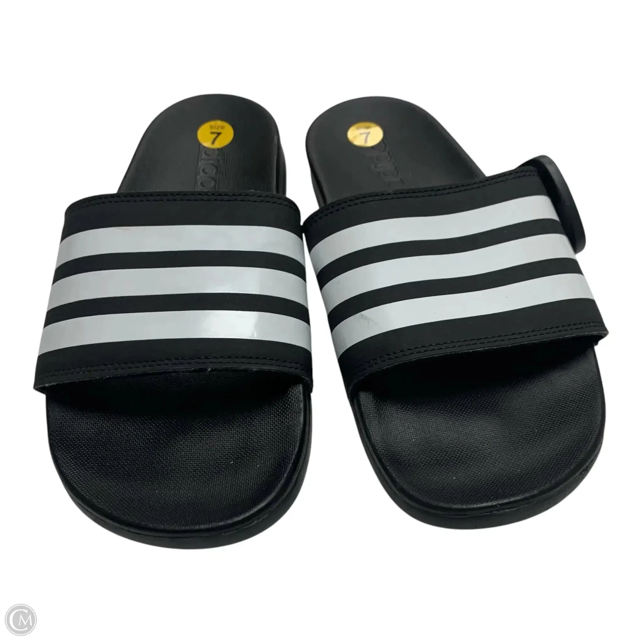 Sandals Flats By Adidas In Black, Size: 7 adidas