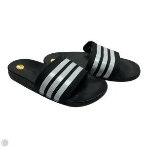 Sandals Flats By Adidas In Black, Size: 7 adidas