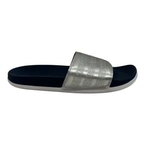 Sandals Flats By Adidas In Blue & Silver, Size:9 adidas