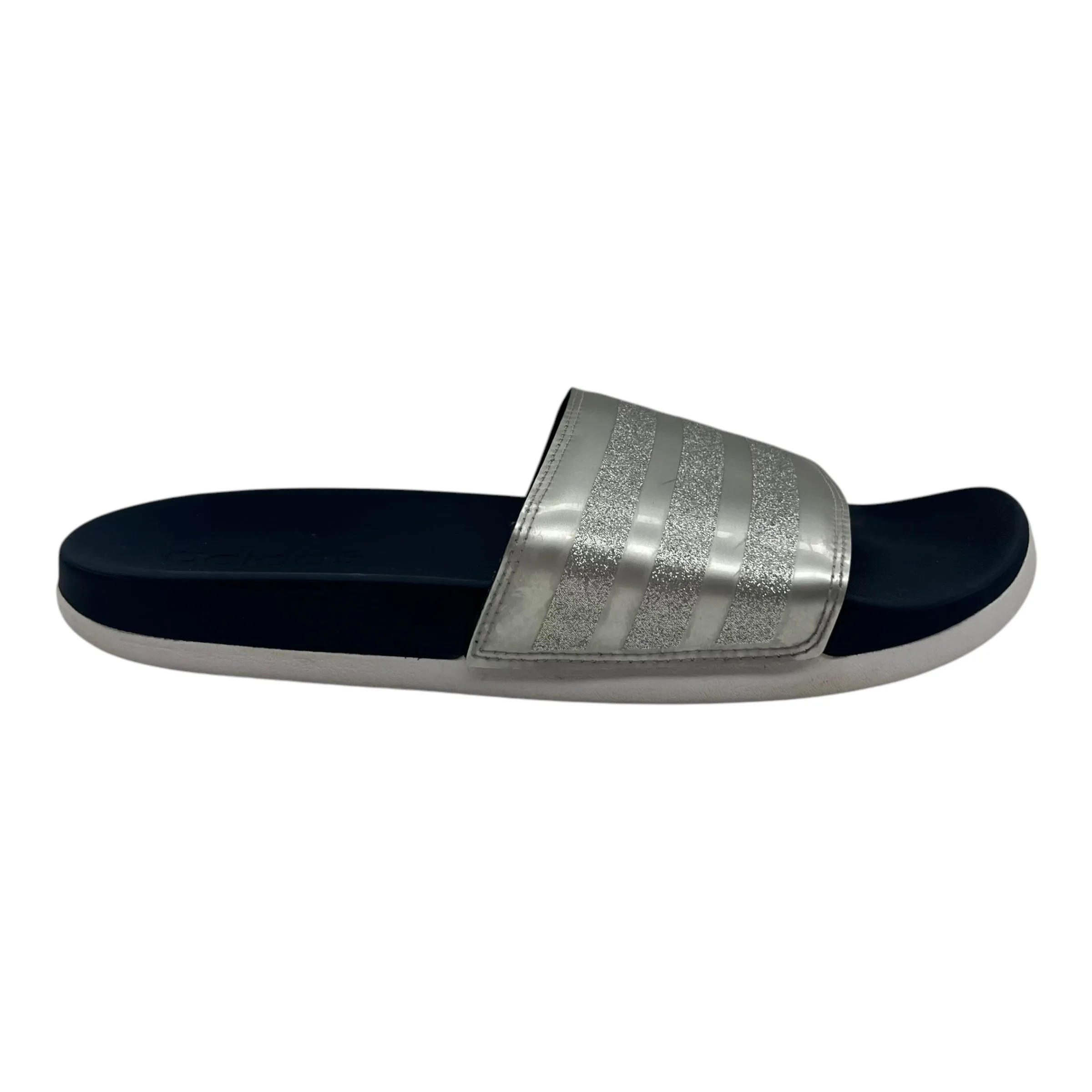 Sandals Flats By Adidas In Blue & Silver, Size:9 adidas