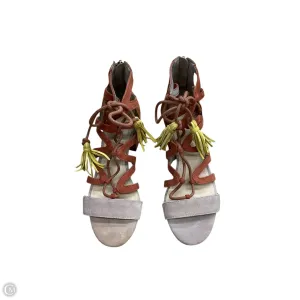 Sandals Heels Block By Marc Fisher In Orange & Tan, Size: 6 marc-fisher