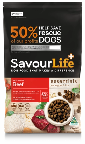 SavourLife - Essentials Beef Dog Dry Food (15kg)