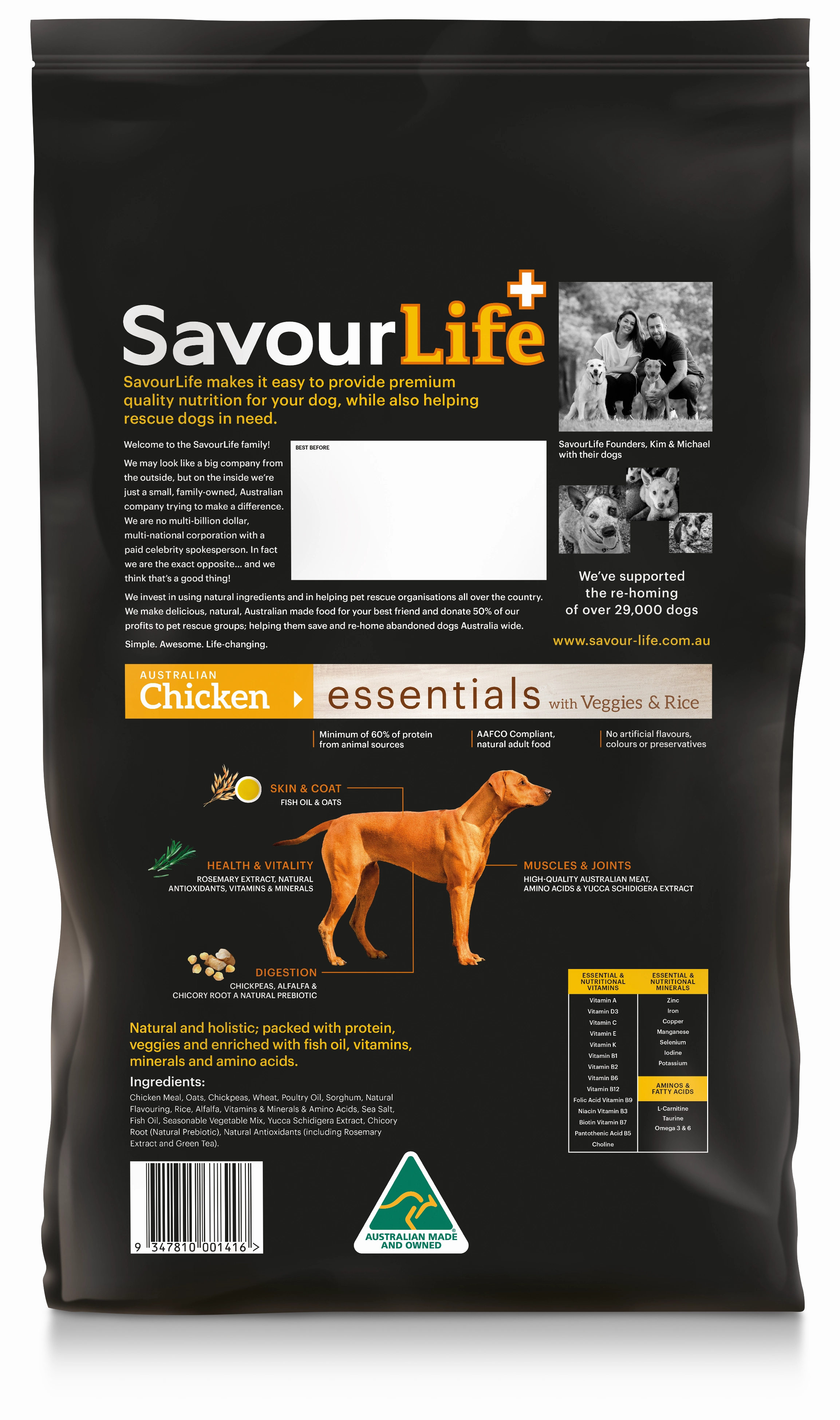 SavourLife - Essentials Chicken Dog Dry Food (15kg)