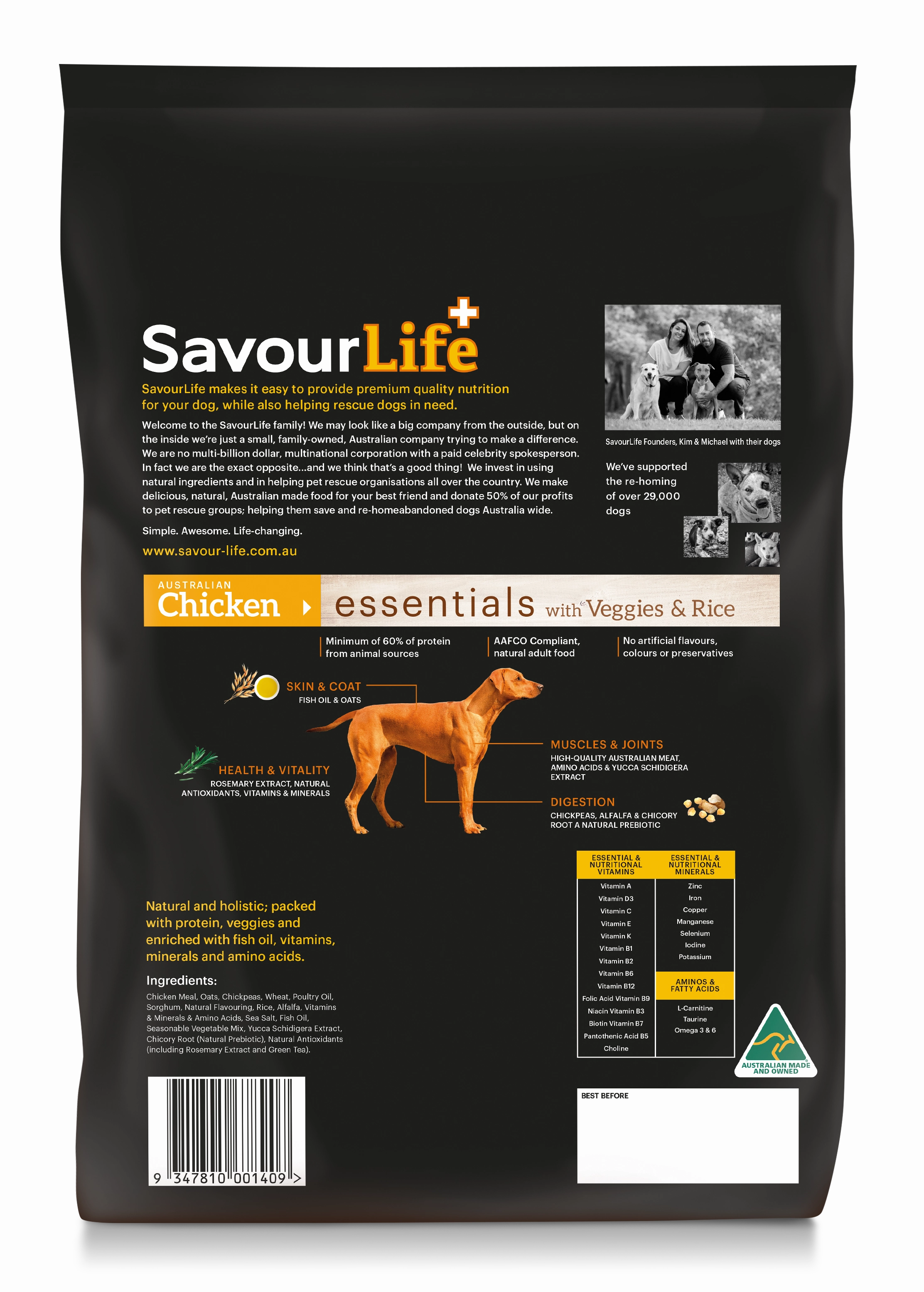SavourLife - Essentials Chicken Dog Dry Food (3kg)