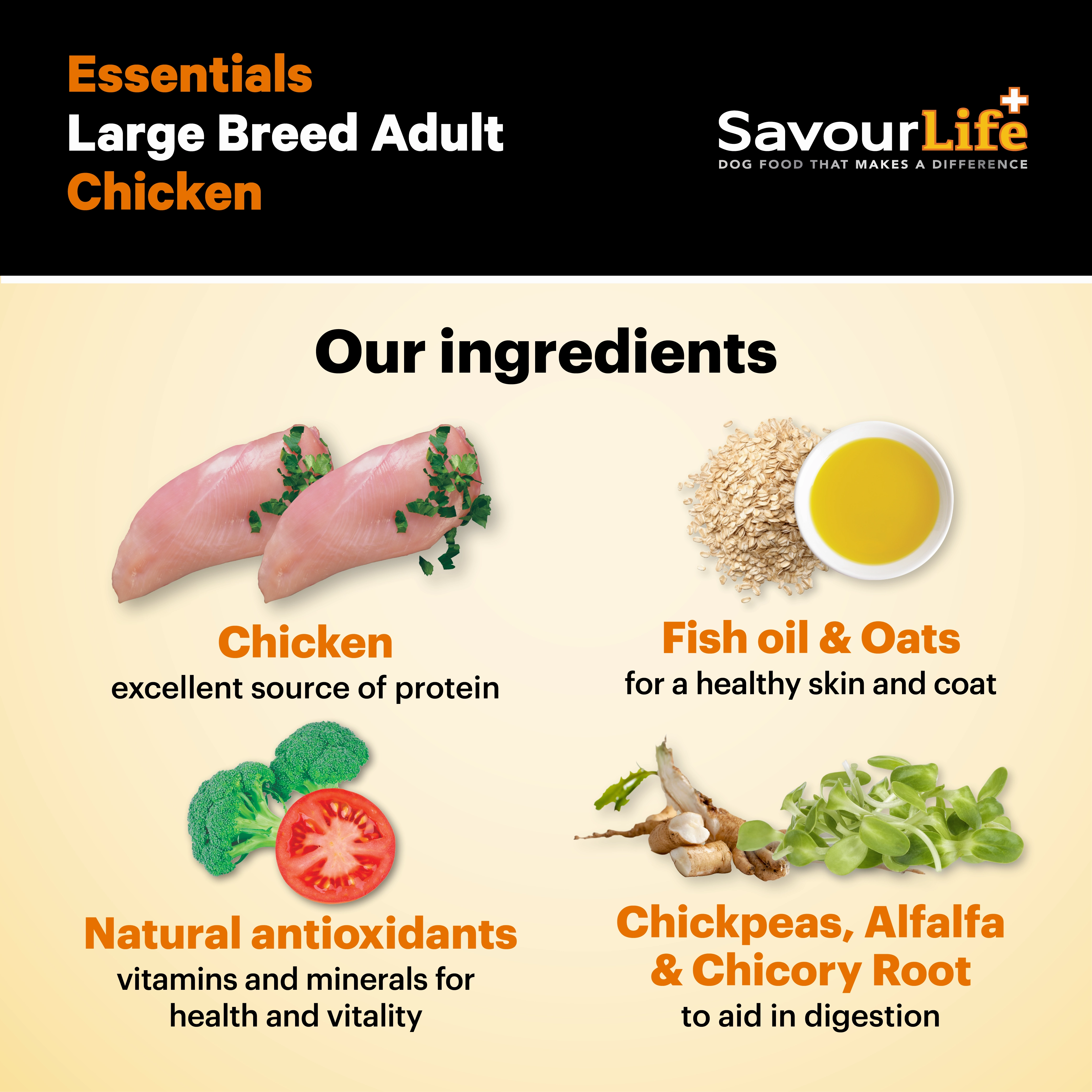 SavourLife - Essentials Chicken Large Breed Dog Dry Food (15kg)