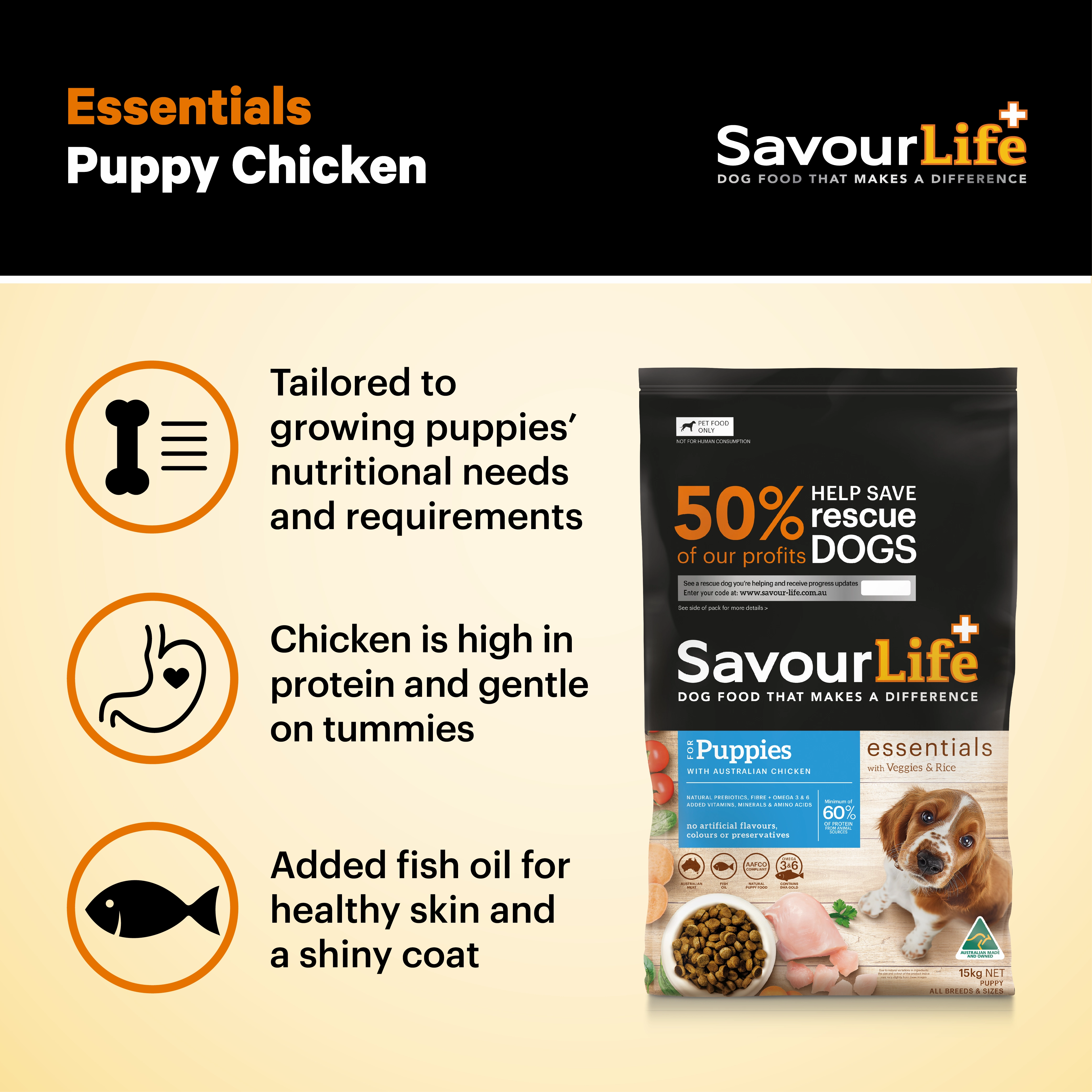 SavourLife - Essentials Chicken Puppy Dry Food (15kg)