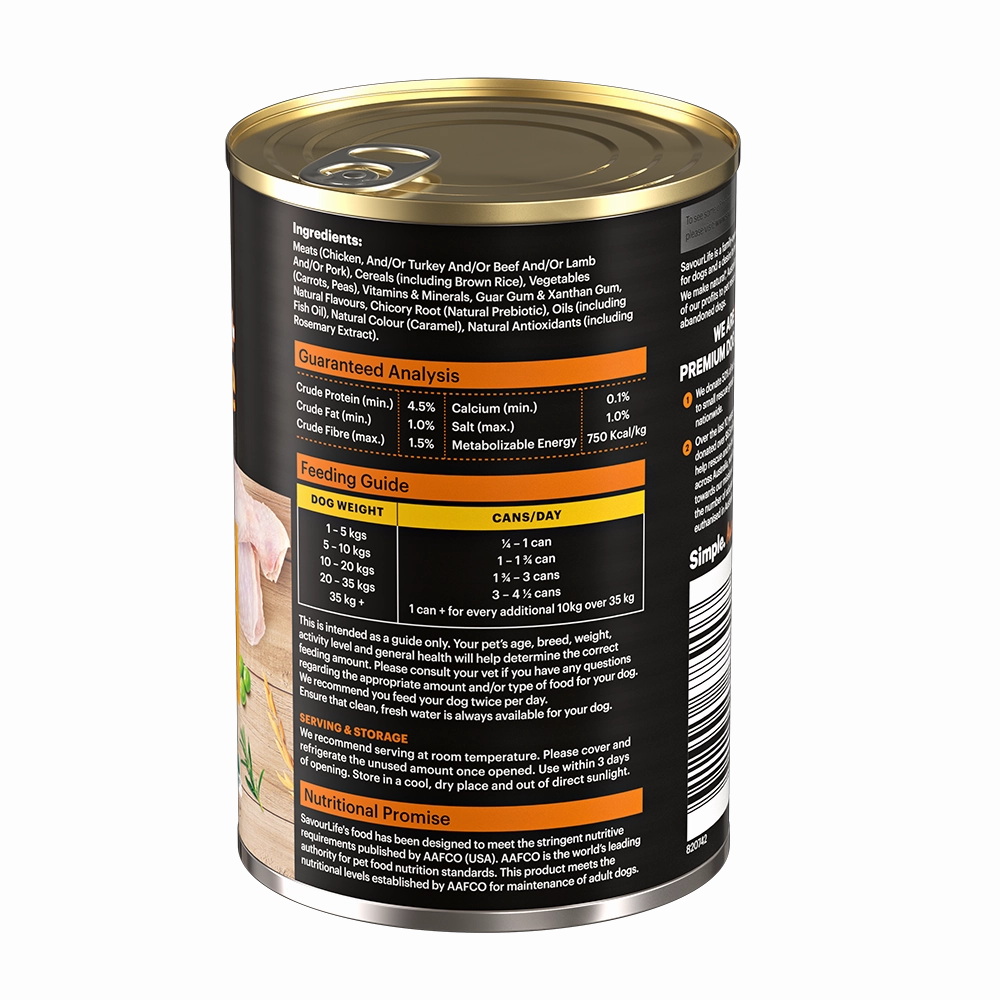 SavourLife - Essentials Chicken with Vegetables & Rice Dog Wet Food (400g)