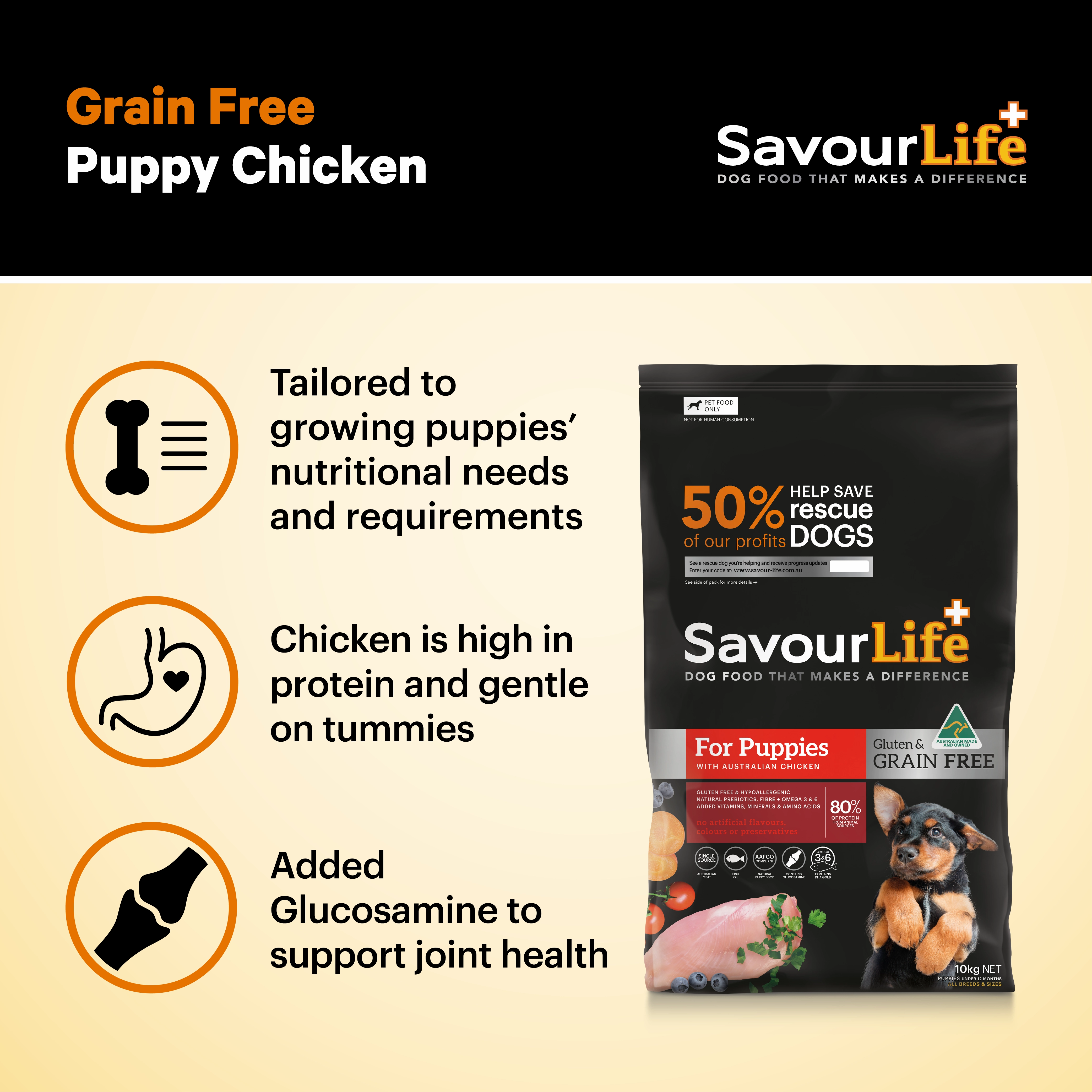 SavourLife - Grain Free Chicken Puppy Dry Food (10kg)