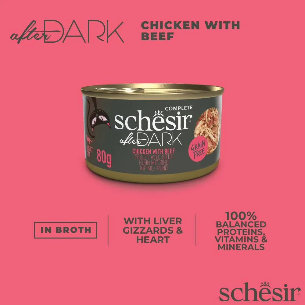 Schesir Cat After Dark Chicken With Beef 80g