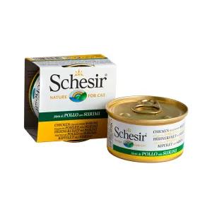 Schesir Nature Chicken Fillets w Surimi in Jelly For Cats 85g