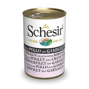 Schesir Nature Chicken Fillets with Shrimps for Cats 140g