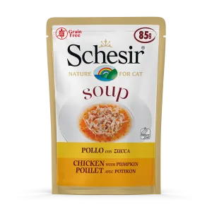 Schesir Nature Pouch Chicken with Pumpkin Soup For Cat 85g