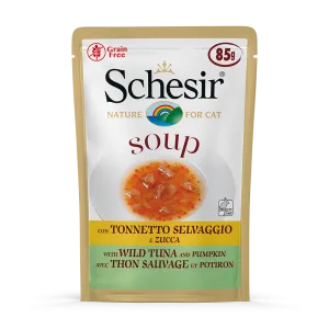 Schesir Nature Pouch Wild Tuna and Pumpkin Soup For Cat 85g