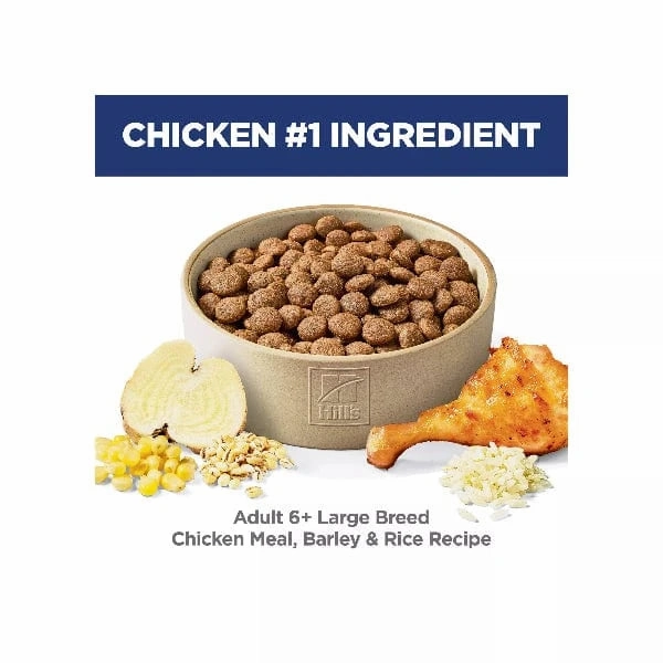 Science Diet Adult 6  Large Breed Chicken Meal, Barley & Rice Recipe Dry Dog Food, 33lb