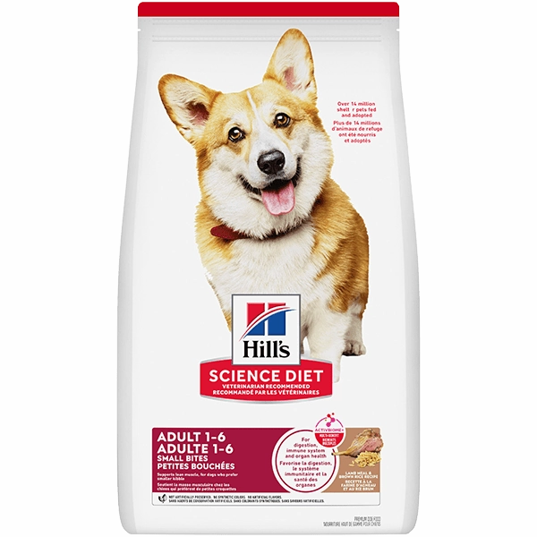 Science Diet Adult Small Bites Lamb Meal & Brown Rice Recipe Dry Dog Food, 15.5lb