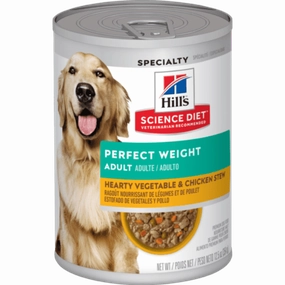Science Diet Perfect Weight Hearty Vegetable & Chicken Stew Adult Canned Dog Food, 12.5oz
